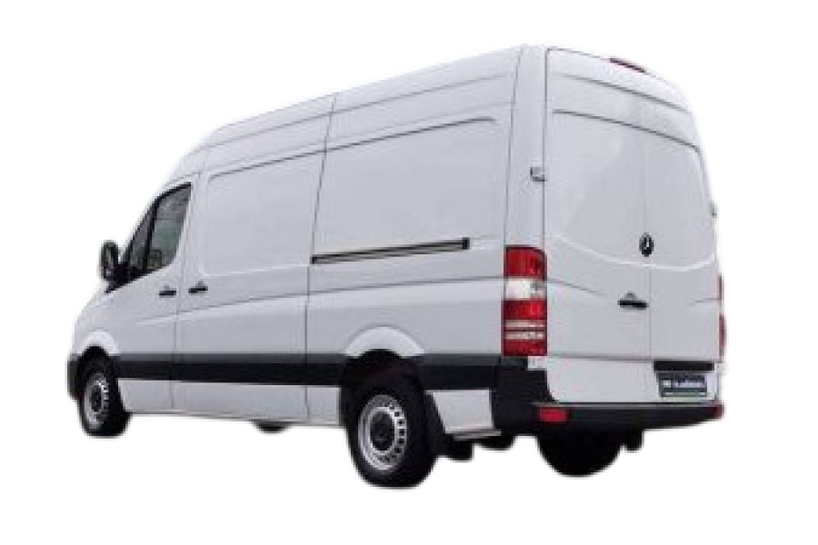 Bestelwagen 11m3 - Autoverhuur H. Kroon - zijaanzicht wit