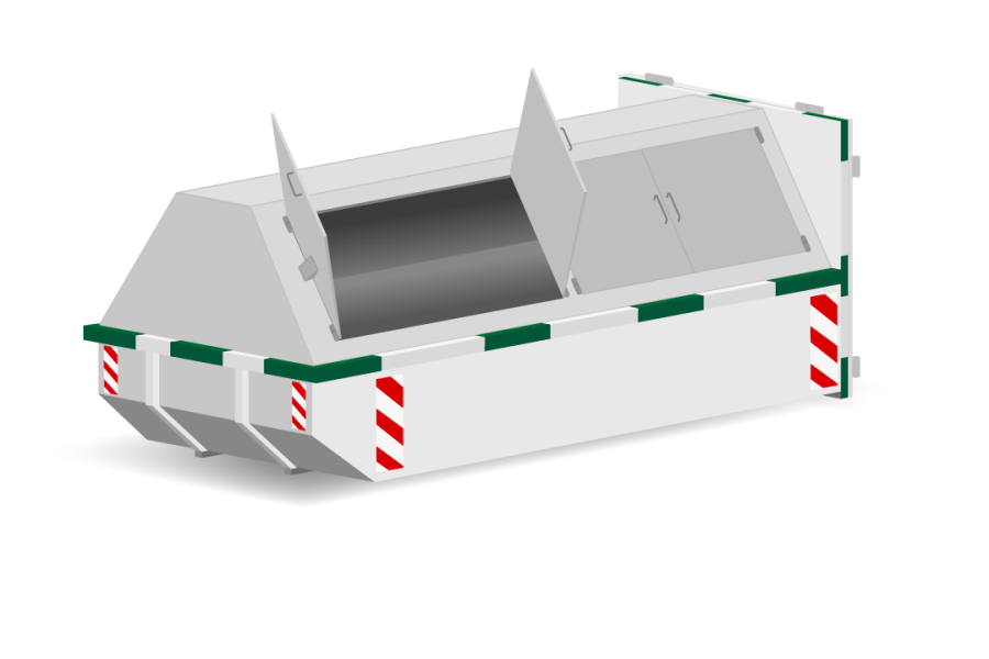 10m³ Gesloten houtafvalcontainer - Goedkopecontainer.nl - 2
