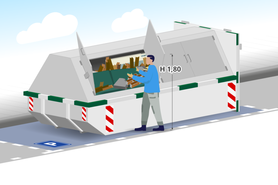 10m³ Gesloten bouw- en sloopafvalcontainer - Goedkopecontainer.nl - 3