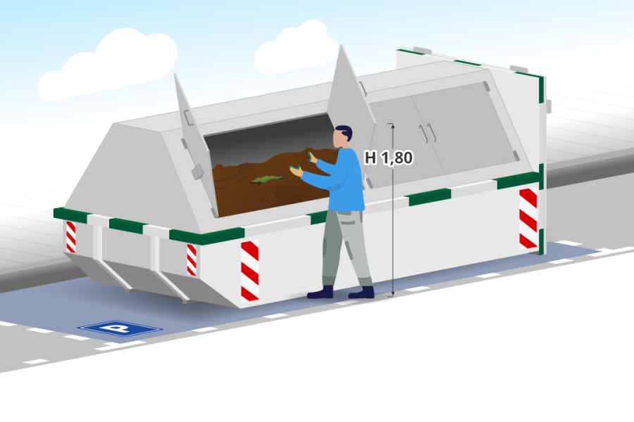 10m³ Gesloten grondafvalcontainer - P. van Erp Containers - 2