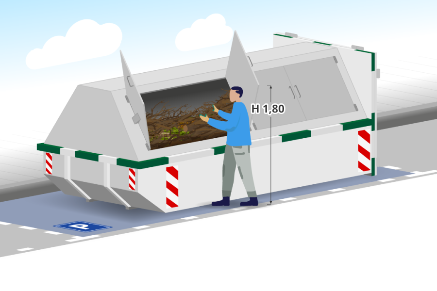 10m³ Gesloten tuin- en groenafvalcontainer - Nijhuis Milieu Service - 2
