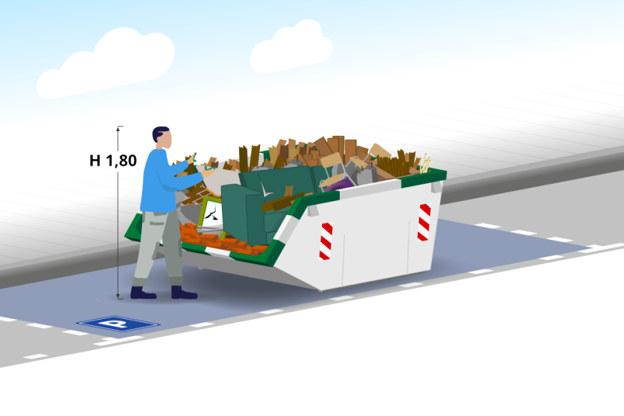 3m³ Bouw- en sloopafval container - Hartog Containers - 2