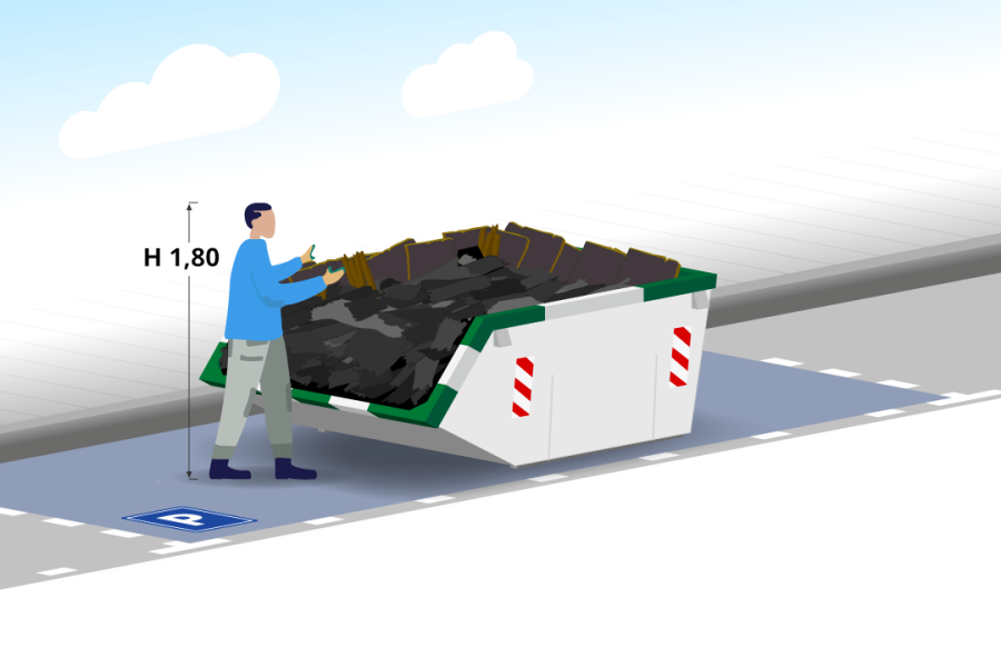 3m³ Dakafvalcontainer - Container-Service.nl - 3