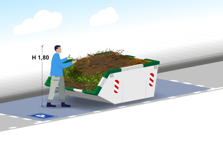 3m3 Groenafvalcontainer - Puincontainershop.nl - 5