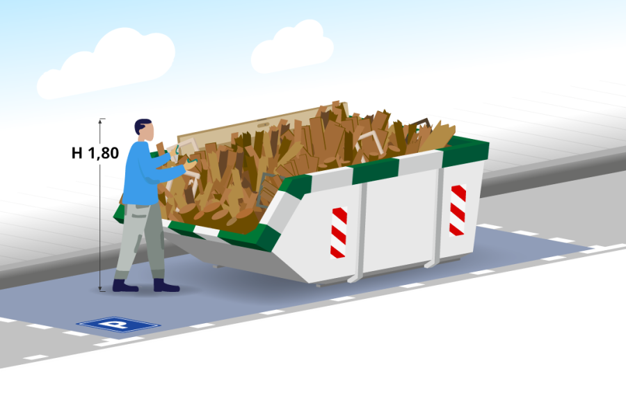 4m3 Houtafvalcontainer - Containerverhuur & Grondverzet Tichelaar - 2
