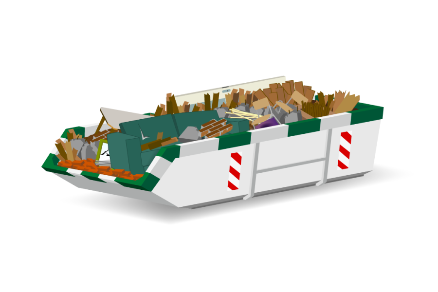 6m³ Bouw- en sloopafvalcontainer - Container Service Zeeland - 1