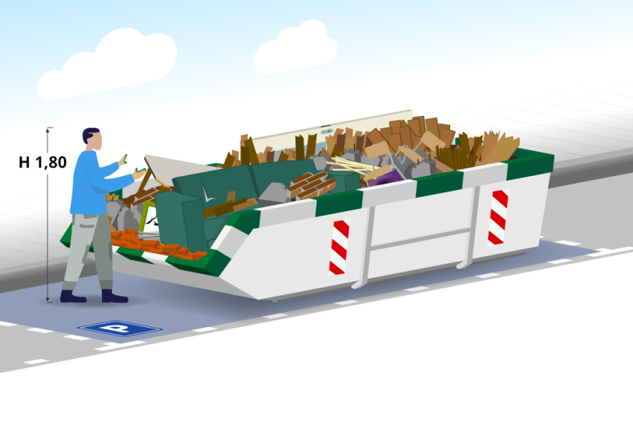 6m3 Bouw- en sloopafvalcontainer - Containerverhuur & Grondverzet Tichelaar - 2