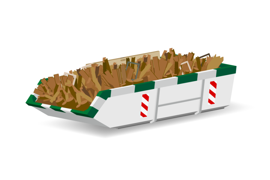6m³ Houtafvalcontainer - Milieu Service Brabant - 2