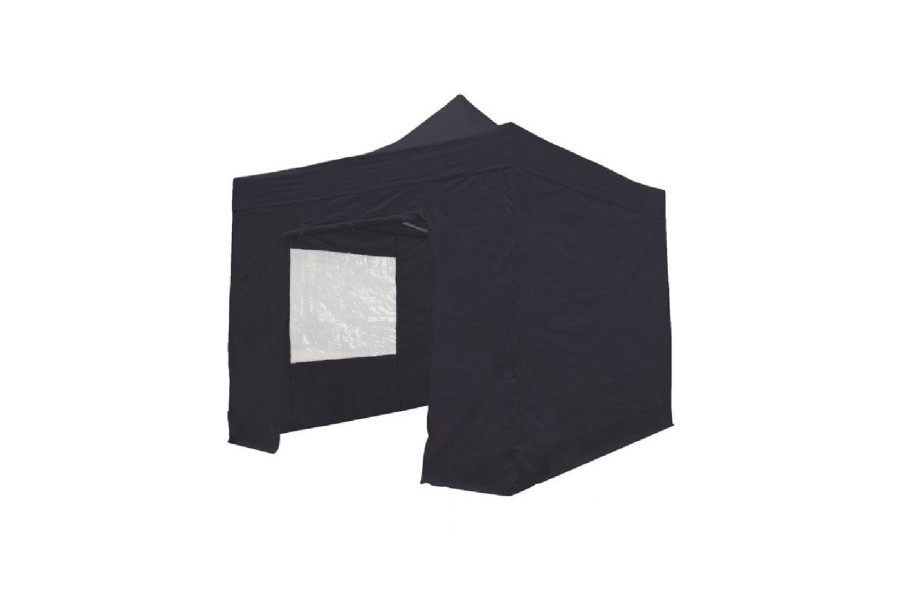 Partytent 3x3 meter easy-up zwart met zijwanden - Stichting Ameezing Vught - 1