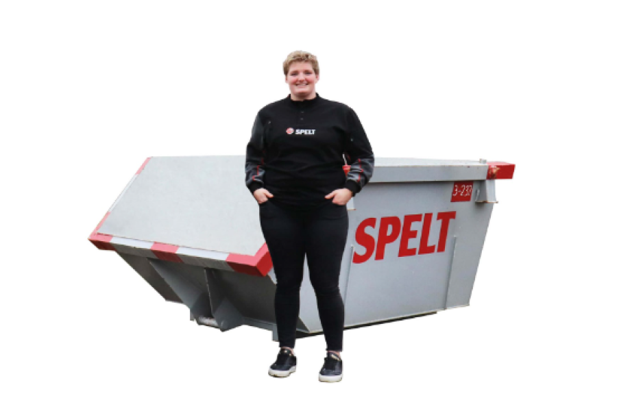 3m³ Bouw- en sloopafvalcontainer - Spelt Afvalinzameling - 2