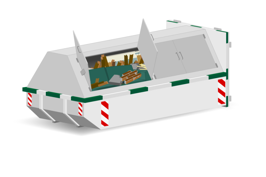 10m³ Bouw- en sloopafval container - Nijhuis Milieu Service - 1
