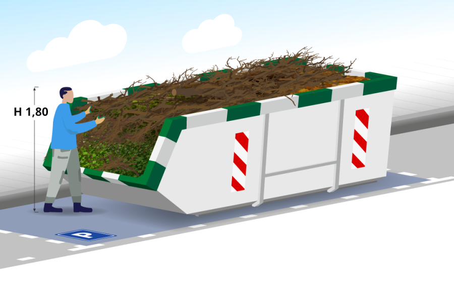 10m³ Tuin- en groenafvalcontainer - Containers in Twente - 2