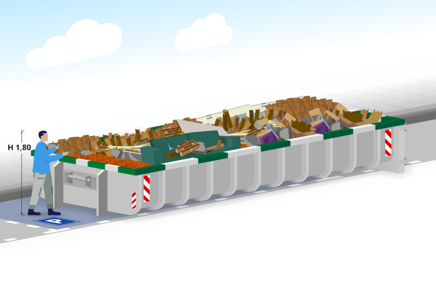 15m³ Bouw- en sloopafval container - Hartog Containers - 2