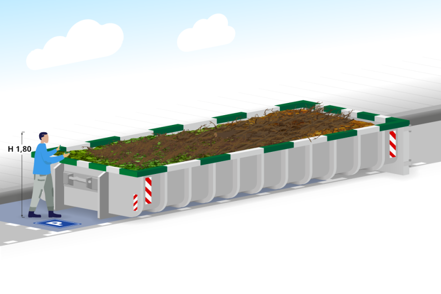 15m³ Open tuin- en groenafvalcontainer - P. van Erp Containers - 2