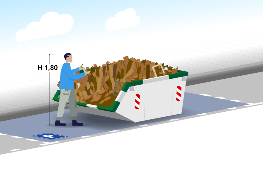 3m³ Houtafvalcontainer - Goedkopecontainer.nl - 3